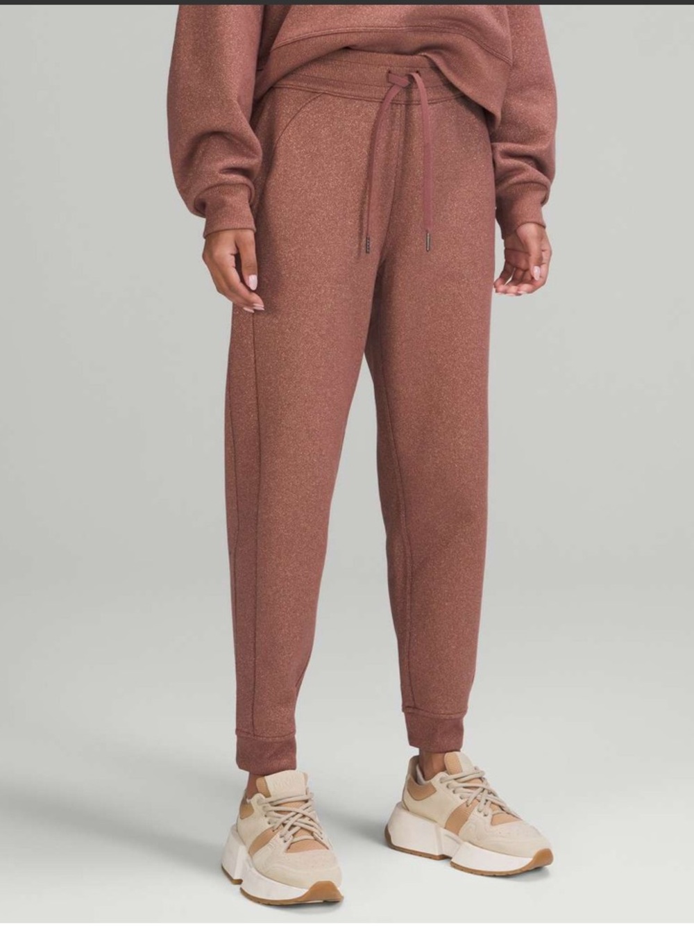 lululemon athletica High Rise 7/8 Sparkle Joggers in Smoky Topaz